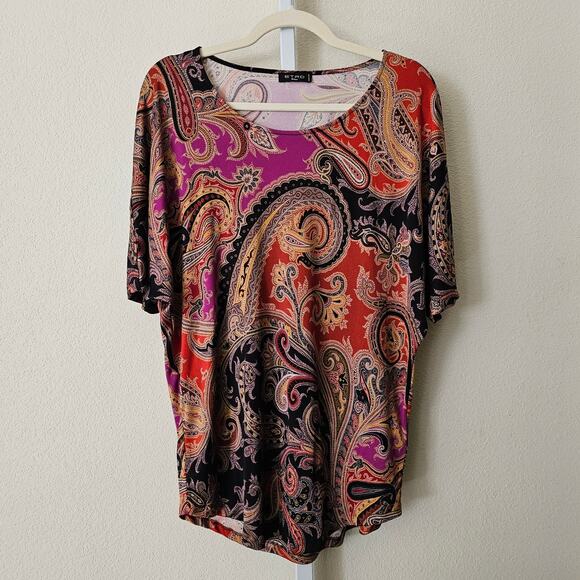 ETRO Women's Multicolored Paisley 100% Silk Bohemian Top Sz M (Approx) - Picture 2 of 16